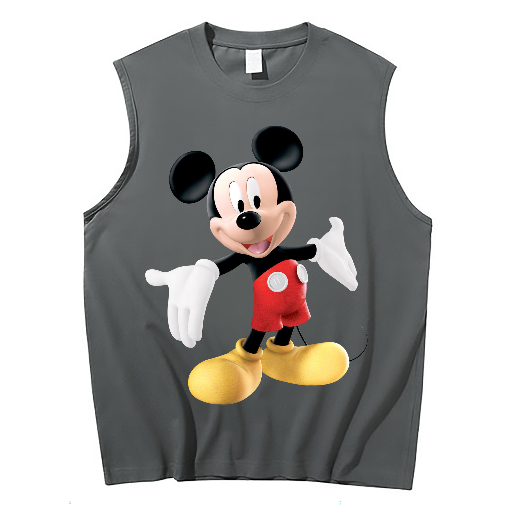 （画像用） ミッキーマウス Mickey Mouse コットン100％タンクトップ（フロントプリント）